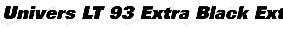 Univers LT 93 Extra Black Extended Oblique字体转换